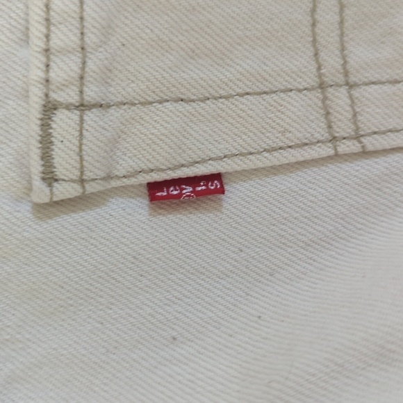 Levis Vintage 501 Made In USA Reg Tag Button Fly Natural White Jeans W40 L34 - Picture 7 of 11